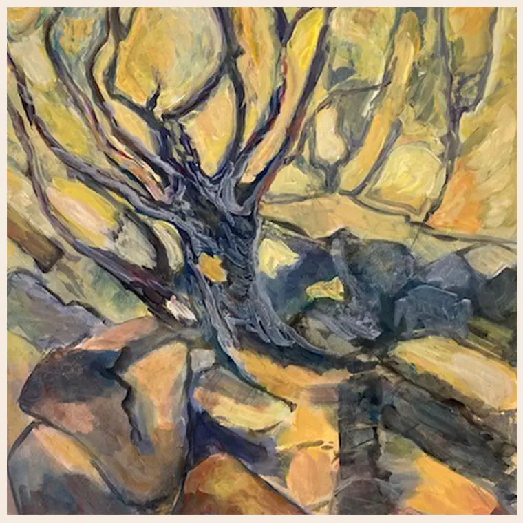 Marthe Cornu, exposition de peintures figuratives, lors du festival des Balazucades